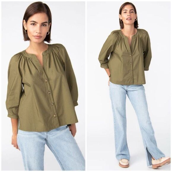Sanctuary Poplin Button Front Blouse Size XS - Picture 1 of 7